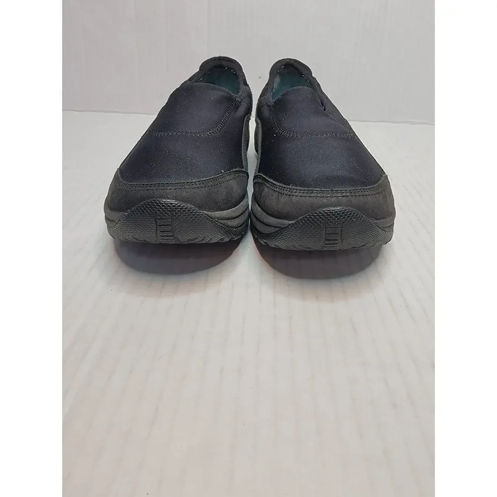 Abeo Aero Alya Slip On Shoes Womens 8.5 Comfort Loafers Textile Leather Black